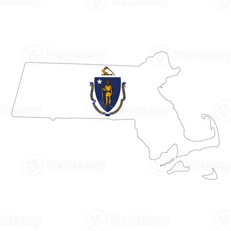 Massachusetts Flag - State of America 26804024 PNG