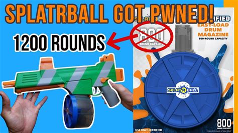 How To UPGRADE 800 Round SplatRBall Drum Mag to 1200 Round | Splat-R-Ball SRB400 Gel Blaster Gun