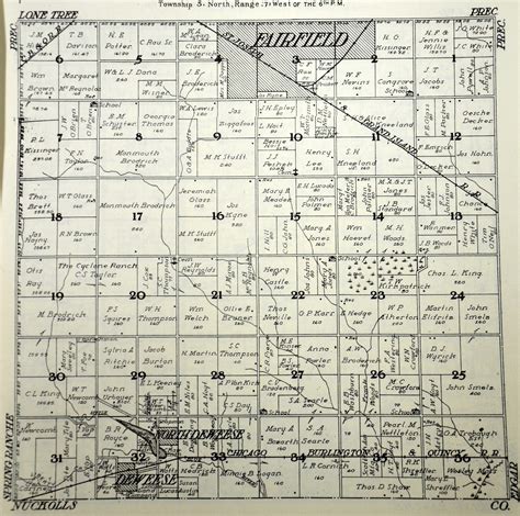 Sutton Nebraska Museum: 1908 Plat Map of Fairfield Township, Clay County