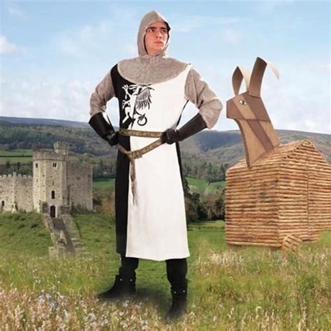 Monty Python Holy Grail Sir Lancelot Costume w/ Belt, Faux Chain Mail ...