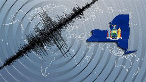 Seismic Activity Earthquake New York Map Stock Illustration ...