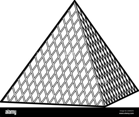 Louvre pyramid icon, outline style Stock Vector Image & Art - Alamy