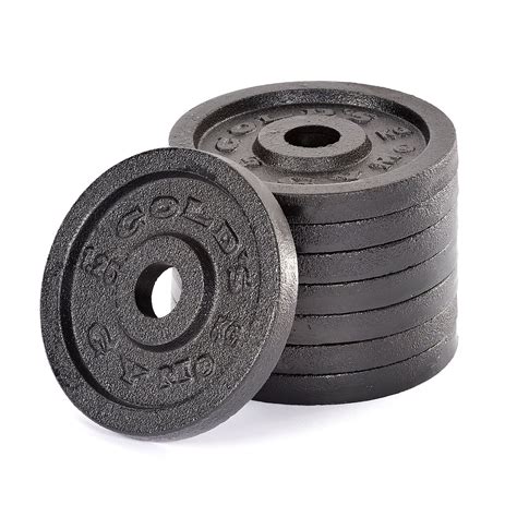 Golds Gym 8 x 1.25kg Standard Cast Iron Weight Plates - Sweatband.com