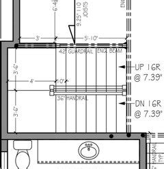 U-shaped Stairs Dimensions