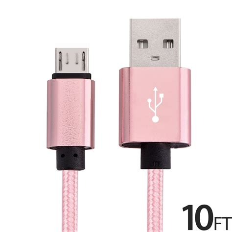 Micro USB Cable Charger for Android, FREEDOMTECH 10ft USB to Micro USB ...