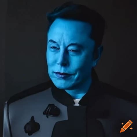 Digital art of elon musk as grand admiral thrawn on Craiyon