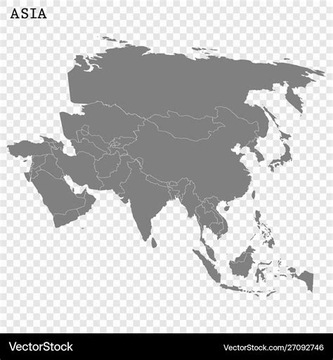 High quality map asia Royalty Free Vector Image