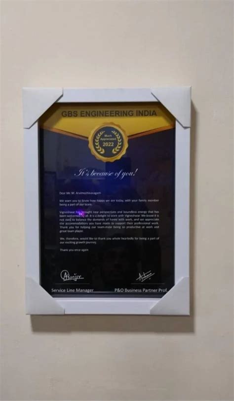 White Certificate Frame, For Corporate, Size: A4 at Rs 100/piece in Mumbai