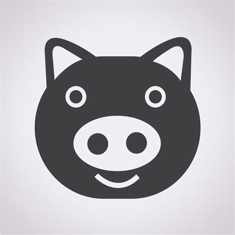 Pig Icon symbol sign 649266 Vector Art at Vecteezy