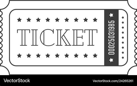 Ticket template Royalty Free Vector Image - VectorStock