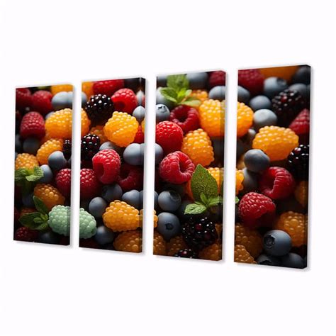 Designart "Colorful Pop Art Candy And Fruit" Food & Beverage Multipanel ...