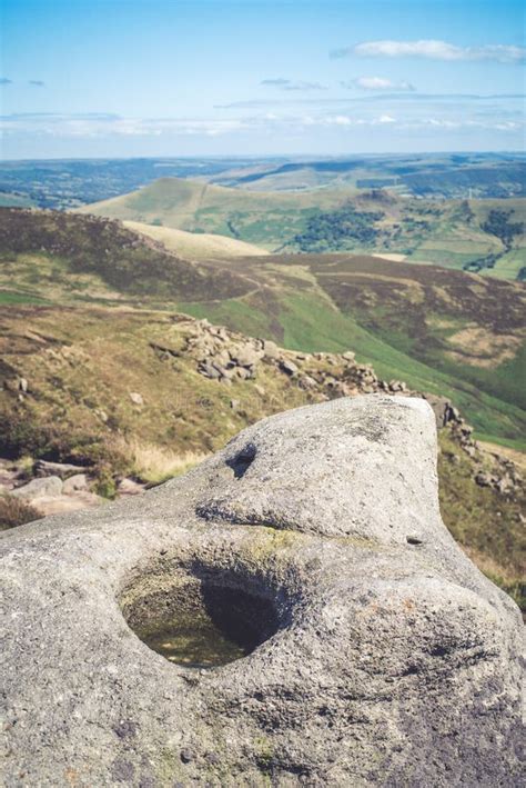 Rock Formations at Hope Valley in the Peak District National Park, Derbyshire Stock Image ...