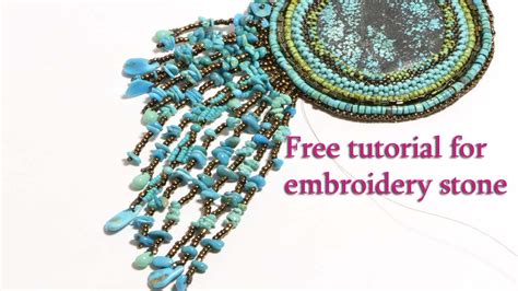 Tutorial Bead Embroidery Pendant Free tutorial - YouTube