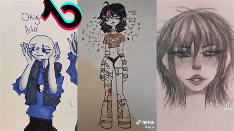 🤍🧷 ALT TIKTOK DRAWING | ALTERNATIVE TIK TOK COMPILATION 🌑🖤| goth emo ...