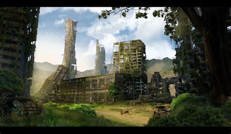 ArtStation - Concept art of a post-apocalyptic landscape