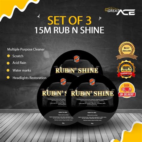 BEST SELLING ORIGINAL 15M RUB N' SHINE (SET OF 3) Car Scratch Remover ...