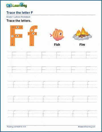 Letter F Worksheets | K5 Learning