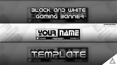 Clean Black and White Banner | Free YouTube Template | 2016! - YouTube