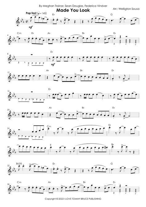 Made You Look (arr. Jose Welligton Sousa de Castro) by Meghan Trainor Sheet Music for Lead Sheet ...