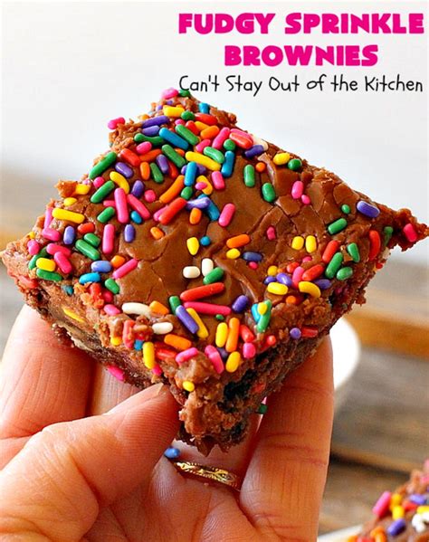 Fudgy Sprinkle Brownies – Can't Stay Out of the Kitchen