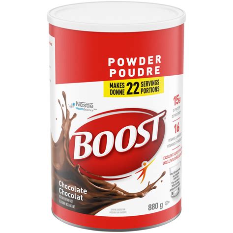 BOOST Nutritional Powder Instant Breakfast Drink Mix Chocolate 880 g Canister | Walmart Canada