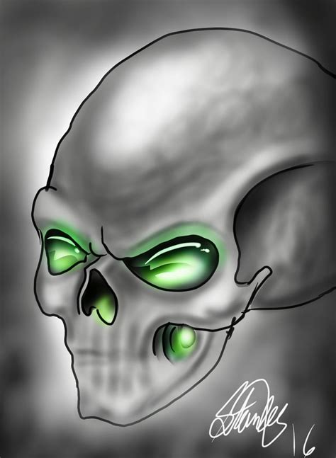 alien skull by leftysketchy on DeviantArt