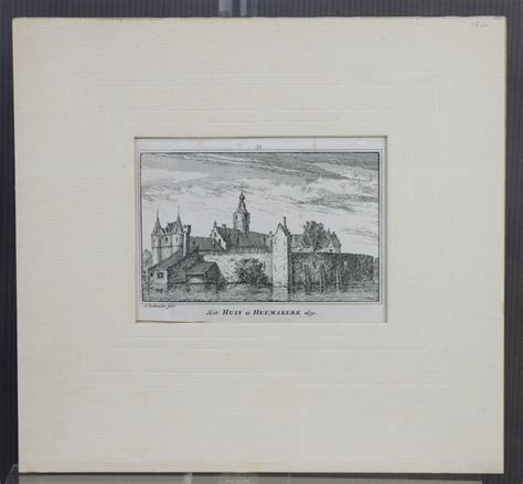 Abraham Rademaker (1675-1735) grabado Paisaje Holanda Het Huis te Heemskerk 1630 by Abraham ...