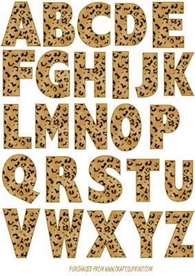 Leopard Print Alphabet Uppercase - CUP23298_107 | Craftsuprint