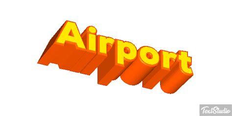 Airport Word Animated GIF Logo Designs