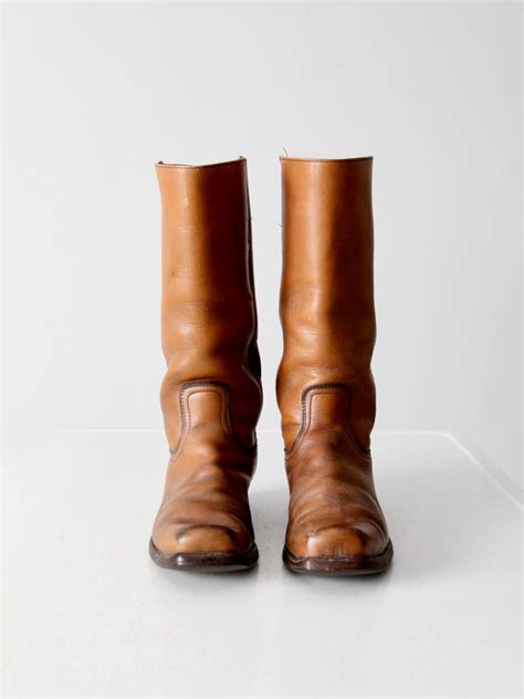 Vintage Frye Boots, Campus Style Leather Boots Size 7.5 D - Etsy