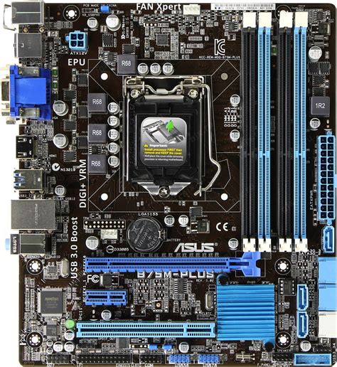 ASUS B75M-PLUS Motherboard 1155 M-ATX USB3.0 DDR3 HDMI 4 memory slots ...