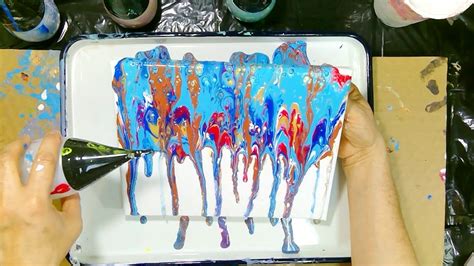 NEW!! Drip Technique with Acrylic Pour Painting!! | Drip art, Pour painting, Pouring painting