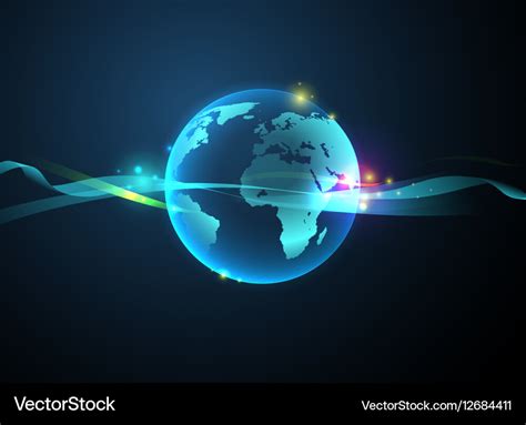 Earth hologram background abstract Royalty Free Vector Image