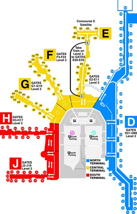 Miami terminal map - Miami airport terminal map (Florida - USA)