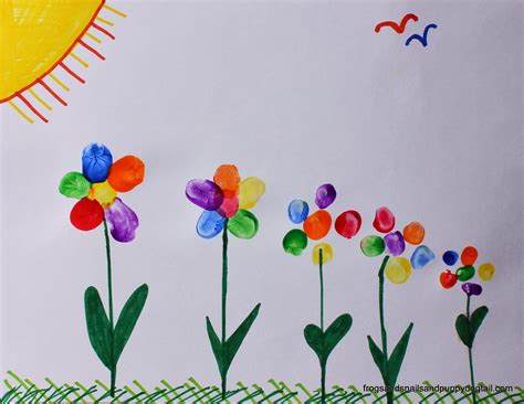 Rainbow Fingerprint Flower ~ Family Art - FSPDT | Flower crafts, Fingerprint art, Spring crafts ...