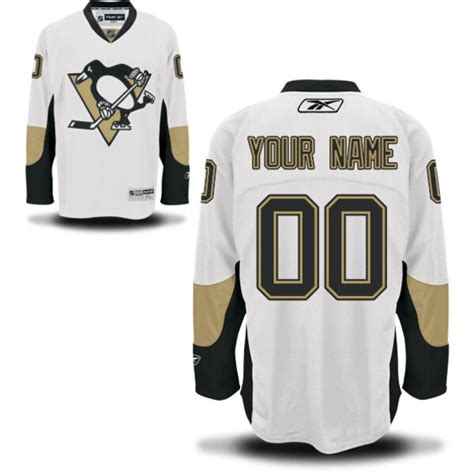 Reebok Pittsburgh Penguins Men's Premier Away Custom Jersey - White ...