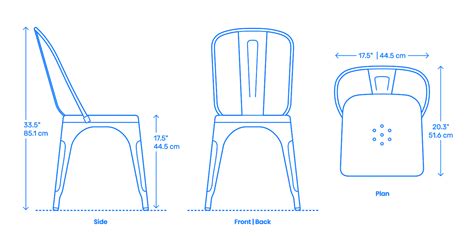 Marais A Chair Dimensions & Drawings | Dimensions.Guide