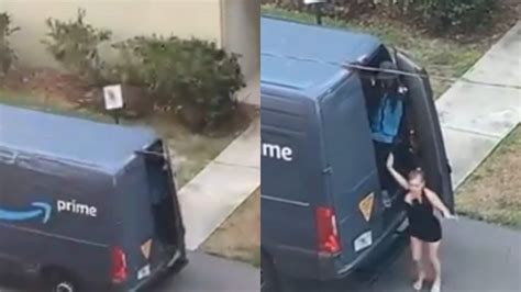 Amazon Courier Guy Fired after Video of Woman Coming Out of Delivery Van Goes Viral