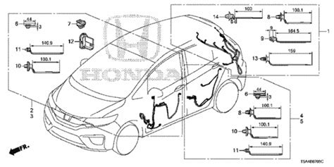 32109-T5R-C11 - Wire, Tailgate - 2017-2020 Honda Fit | Genuine Honda Parts