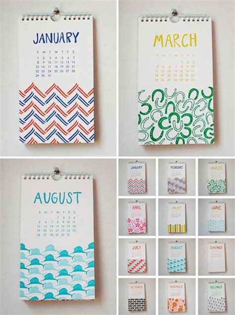 Creative 2012 Calendar Designs with Unique Patterns