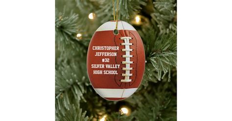 Personalized Oval Football Sports Ornament | Zazzle