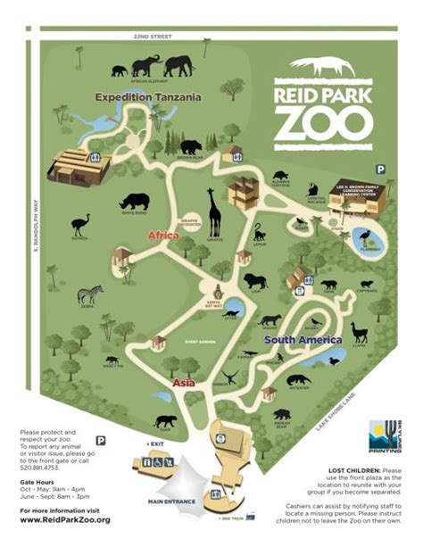 Tucson Zoo Map