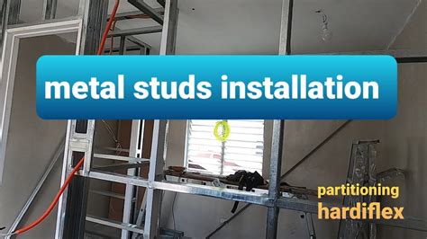 metal studs installation | wall partitioning | framing works - YouTube