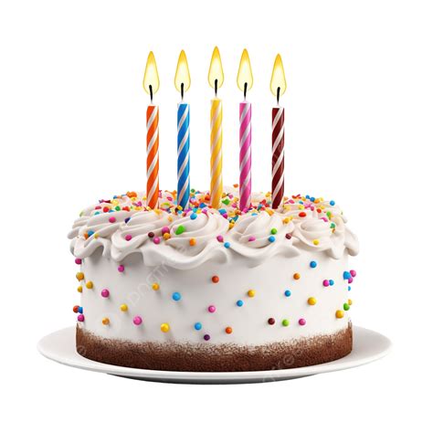 Birthday Cake With Candles Isolated, Birthday, Celebrate, Cake PNG Transparent Image and Clipart ...