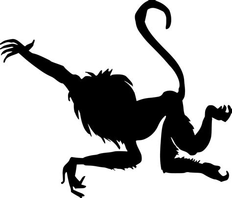 Vector silhouette of monkey on white background 22958493 Vector Art at Vecteezy