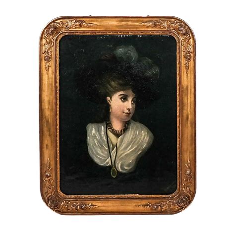 Dombrowski (polish, B. ?) : Portrait Of Lady - O/c Auction