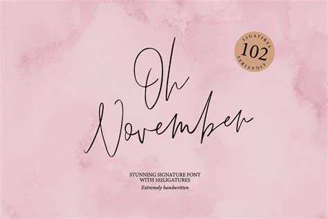 Oh November Trendy Script Font Free Download - Creativetacos