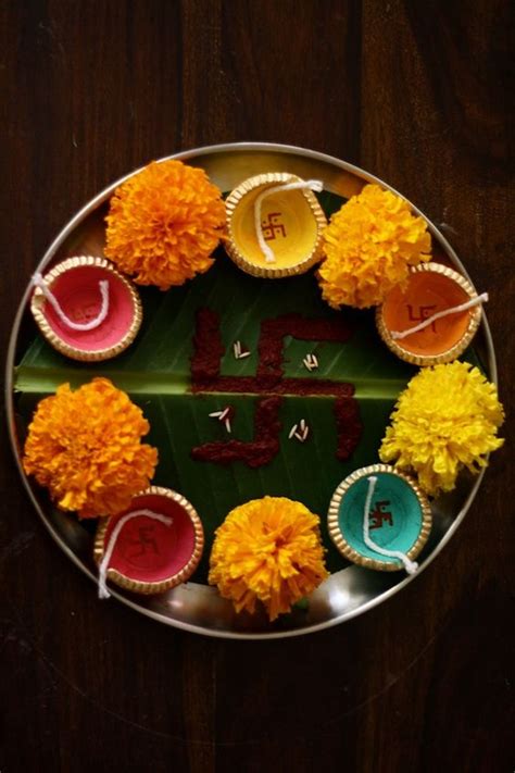 Navratri Aarti Thali Decoration Ideas Aarti Thali Thali Decoration | My ...