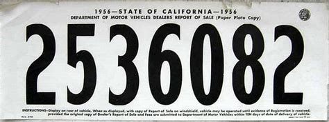 Printable Temporary License Plate California