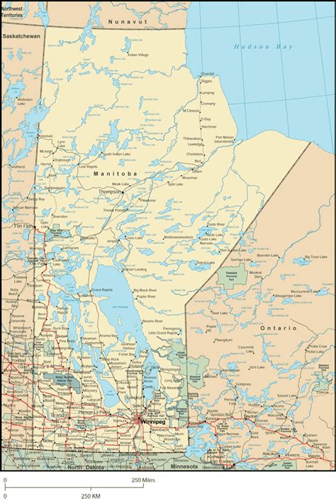 Manitoba Map - Detailed Map of Manitoba Canada